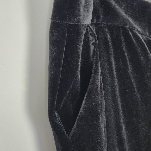 Universal Standard Farrah Velvet Black Trouser Pants Size 24 - Picture 4 of 11